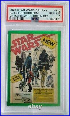 2021 Star Wars Galaxy Action Figures Order form Green Refractor #V12 PSA 10