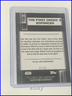 2021 Star Wars Galaxy Topps Chrome Purple #'d /25 THE FIRST ORDER'S ENFORCER