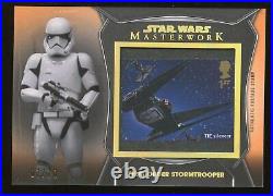 2021 Star Wars Masterwork Royal Orange Stamp Relic1st Order Stormtrooper #07/10