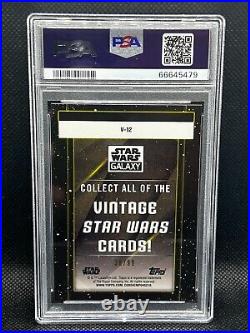 2021 Topps Chrome Star Wars Galaxy Action Figure Order Form GREEN /99 V12 PSA 10