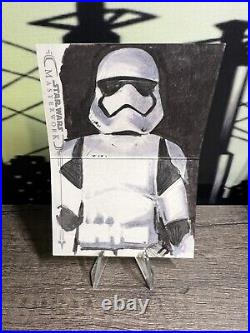 2021 Topps Star Wars Masterwork First Order BOOKLET 1/1 Sketch! RARE