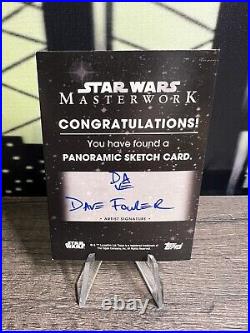 2021 Topps Star Wars Masterwork First Order BOOKLET 1/1 Sketch! RARE