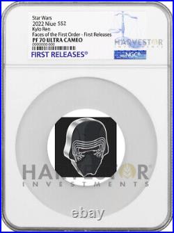 2022 Star Wars Faces Of The First Order Kylo Ren Ngc Pf70 First Releases