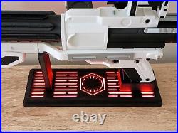 3D Printed Star Wars First Order F-11D Blaster Prop Replica with RGB LED Stand