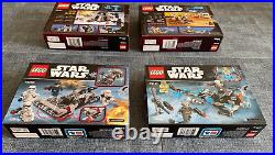 4 LEGO Star Wars 75132 75133 75166 75167 First Order Speeder Battle Pack Rebel