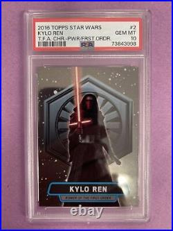 (5) 2016 Topps Chrome Star Wars POWER OF THE FIRST ORDER PSA 10 GEM MT LOT