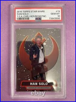 (5) 2016 Topps Chrome Star Wars POWER OF THE FIRST ORDER PSA 10 GEM MT LOT