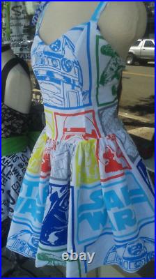 Custom made to order Star Wars comic block Sweet Heart Pin Up dress