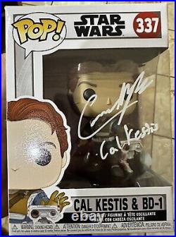 Funko Pop Star Wars Cal Kestis Autographed By Cameron Monaghan