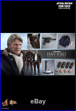 Hot Toys MMS 374 Star Wars Force Awakens First Order Han Solo Harrison Ford NEW