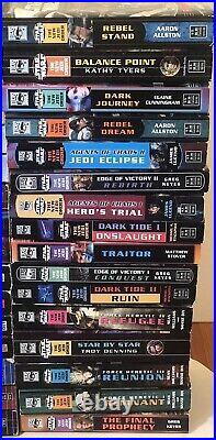 Huge Lot Of 58 Star Wars PaperbacksNew Jedi OrderX-WingLegacy Of The Force