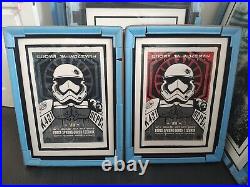 JJ ADAMS Star Wars First Order matching pair Artist Proof (3 of 10) Red & Blue