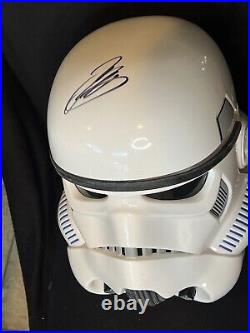 John Boyega Signed Star Wars Black Series First Order Stormtrooper Helmet JSA