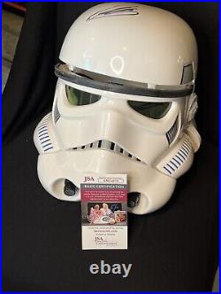 John Boyega Signed Star Wars Black Series First Order Stormtrooper Helmet JSA