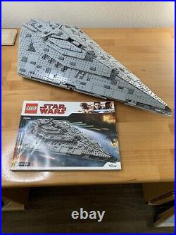 LEGO Star Wars First Order Star Destroyer 75190 100% with figures and manual