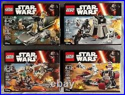 LEGO Star Wars Lot of 4 Battle Packs 75131, 75132, 75133, 75134, New Sealed