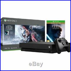 NEW Microsoft Xbox One X 4K HDR 1TB Star Wars Jedi Fallen Order Console Bundle