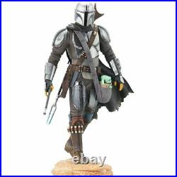 Pre-Order Star Wars Mandalorian with Child Premier Collection Statue