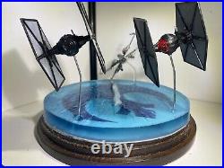 Pro Built Star Wars Resistance X-Wing First Order TIE Chase Diorama