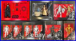 RARE 2016 Hasbro Star Wars Black 6 Action Figures and Playsets Collection MIB