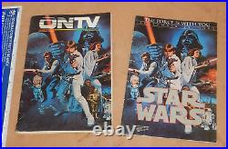 Rare Original 1982 Star Wars Ontv Program Guide With Original Order Form Insert