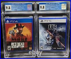 Red Dead Redemption 2 PS4 & Star Wars Jedi Fallen Order PS5 CGC Graded 9.8 A++