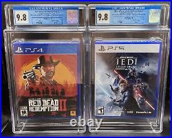 Red Dead Redemption 2 PS4 & Star Wars Jedi Fallen Order PS5 CGC Graded 9.8 A++