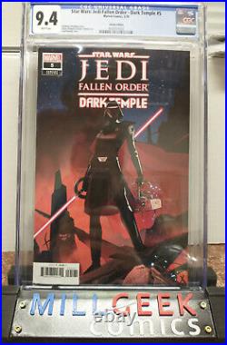 STAR WARS JEDI FALLEN ORDER DARK TEMPLE #5 Renaud 110 Variant CGC 9.4 Cal Kesti