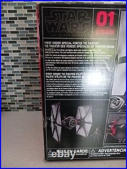 Star Wars 6 Black Series #01 FIRST ORDER TIE FIGHTER & PILOT New Sealed Read De