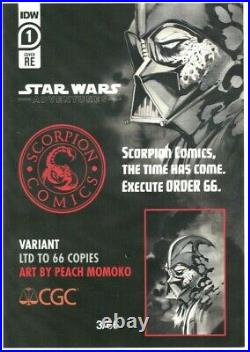 Star Wars Adventures #1 CGC 9.8 Scorpion Comics Order 66 Virgin Momoko COA 66
