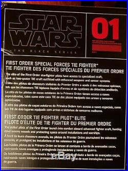 Star Wars Black Series #01 First Order Tie Fighter & Pilot NEW vader hasbro box