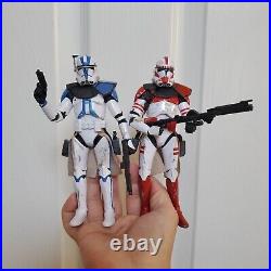 Star Wars Black Series 6 In Custom Order 66 troopers 501st & Coruscant Commander