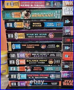 Star Wars Books HUGE Lot of 50 Many Rare New Jedi Order X-Wing Black Fleet Bane