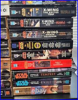 Star Wars Books HUGE Lot of 50 Many Rare New Jedi Order X-Wing Black Fleet Bane