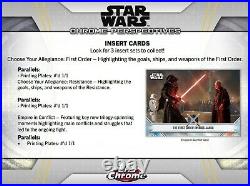 Star Wars Chrome Perspectives Resistance vs. The First Order Hobby Box 2020
