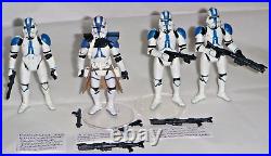 Star Wars Clone Commander Vill 30th Anniversary Order 66 & 3 501st Trooper Loose