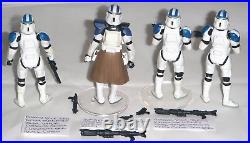 Star Wars Clone Commander Vill 30th Anniversary Order 66 & 3 501st Trooper Loose