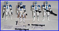 Star Wars Clone Commander Vill 30th Anniversary Order 66 & 3 501st Trooper Loose