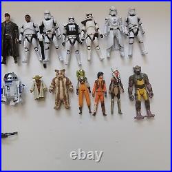 Star Wars Force Awakens, Rebels, Last Jedi 3.75 Action Figure Lot Of 30 Hasbro