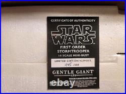 Star Wars Gentle Giant First Order Stormtrooper 16 Scale Mini Bust LE of 500