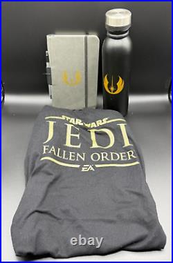 Star Wars Jedi Fallen Order EA Preview Promo T-Shirt Water Bottle Notebook