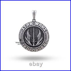 Star Wars Jedi Order Signet Handmade Pendant 925 Silver Gift Men Leo