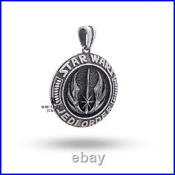 Star Wars Jedi Order Signet Handmade Pendant 925 Silver Gift Men Leo