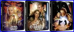 Star Wars Prequel Trilogy Episodes IIII 3 SteelBooks 4K+2 Blu-ray PRE-ORDER