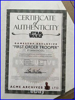 Star Wars Rare Limited Art By Brian Rood First Order Stormtrooper Lucas film
