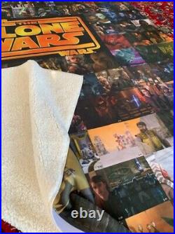 Star Wars The Clone Wars chronological episode order sherpa blanket -60x80 NEW