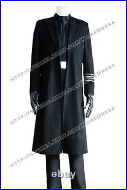 Star Wars The Force Awakens Cosplay Armitage Hux Costume Black Trench Coat Party